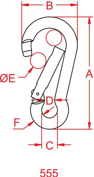 MOSCHETTONE AISI 316 MM.6