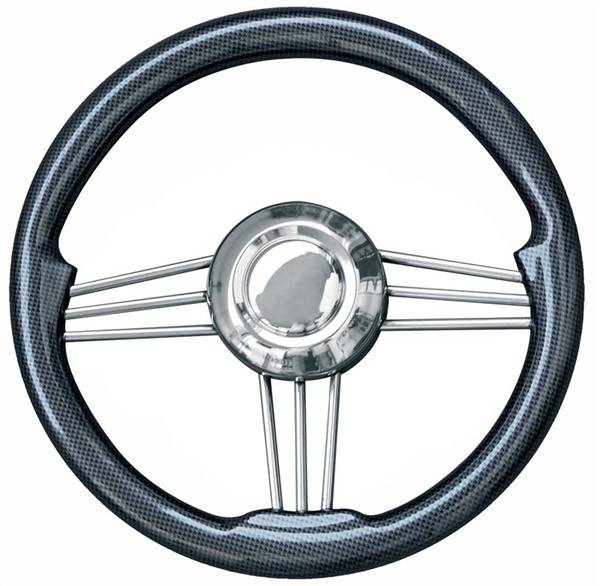 VOLANTE INOX IMPUGNAT.CARBONIO CM.35