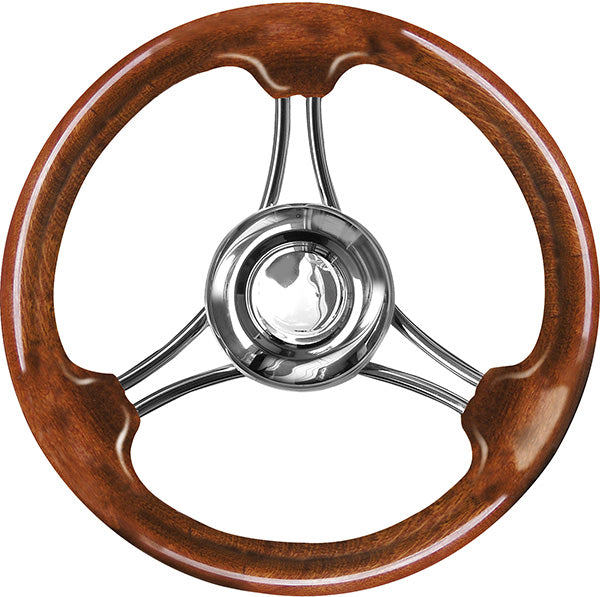 Volante Inox Imp.mogano Diam.35