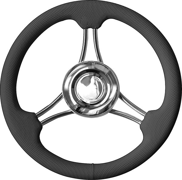 Volante Inox Imp.pol.nero Diam.35