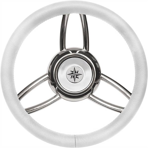 VOLANTE INOX IMP.POL.BIANCO DIAM.35