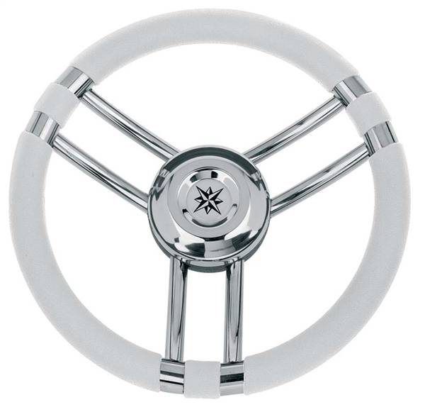 VOLANTE INOX IMPUGNAT.BIANCO CM.35