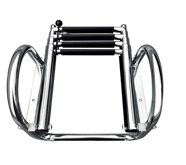 SCALETTA TELESCOPICA INOX C/BRACC. 4GR.