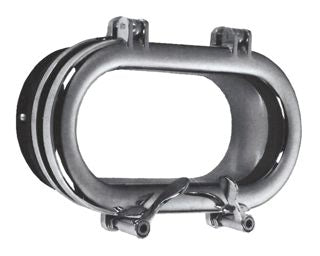 OBLO OVALE IN OTTONE CROMATO