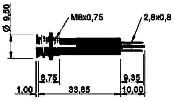 SPIA LED MM.8 ROSSO 12 V