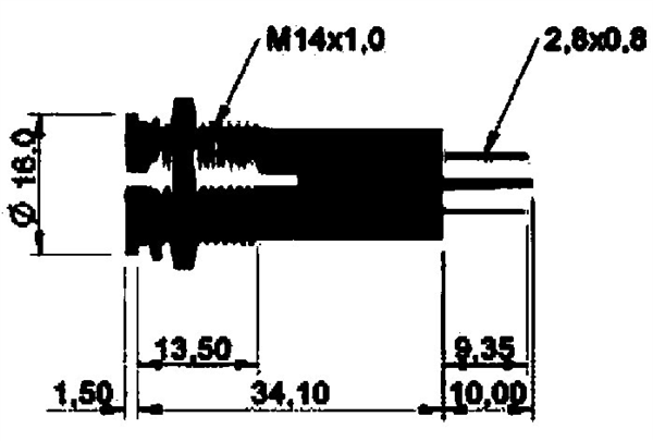 SPIA LED MM.14 ROSSO 12 V