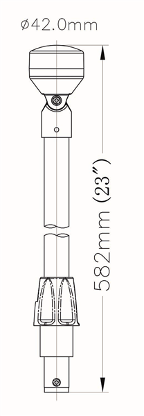 FANALE 360° LED C/ASTA AD INNESTO MM.582