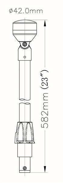 FANALE 360° LED C/ASTA AD INNESTO MM.582