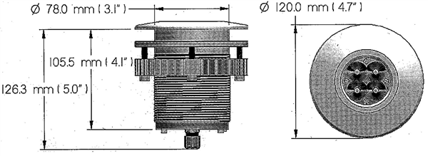 Luce Sealed 120 Inox Bianco