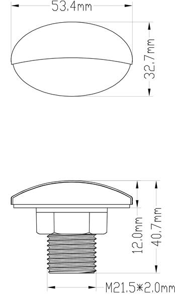 LUCE CORTESIA OVALE C/MEZZALUNA LED W