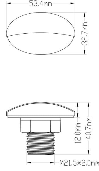 LUCE CORTESIA OVALE C/MEZZALUNA LED W