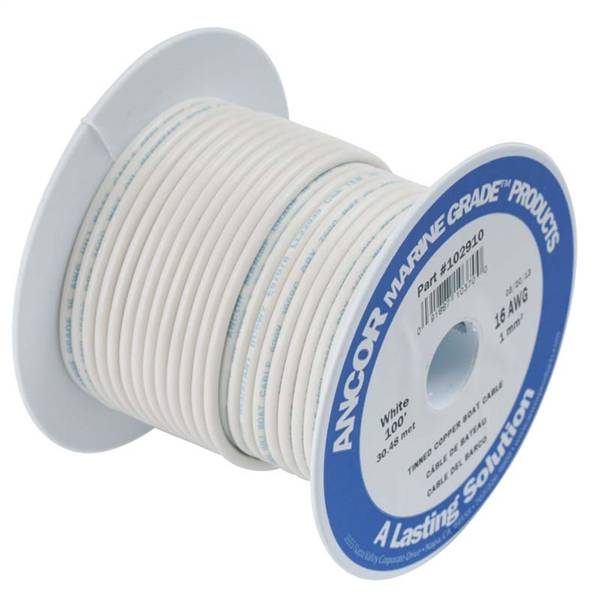 CAVO STAGNO ANCOR MM²3 BIANCO MT.30