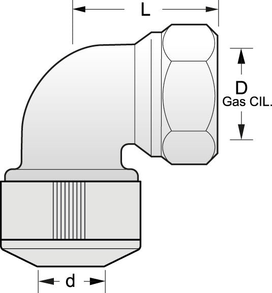 RACCORDO A GOMITO F.OTT. 1/2"X15