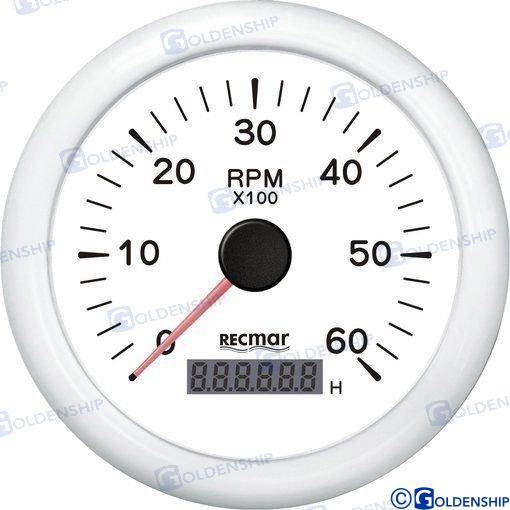 CONTAGIRI 0-6000 RPM BIANCO