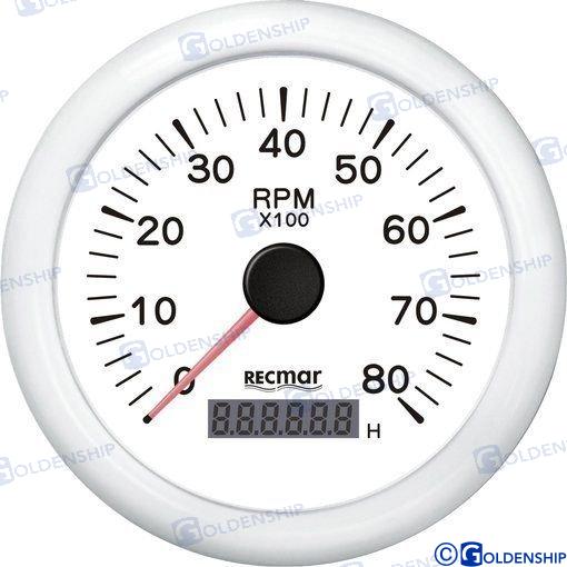 Contagiri 0-8000 Rpm Bianco