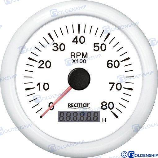 CONTAGIRI 0-8000 RPM BIANCO