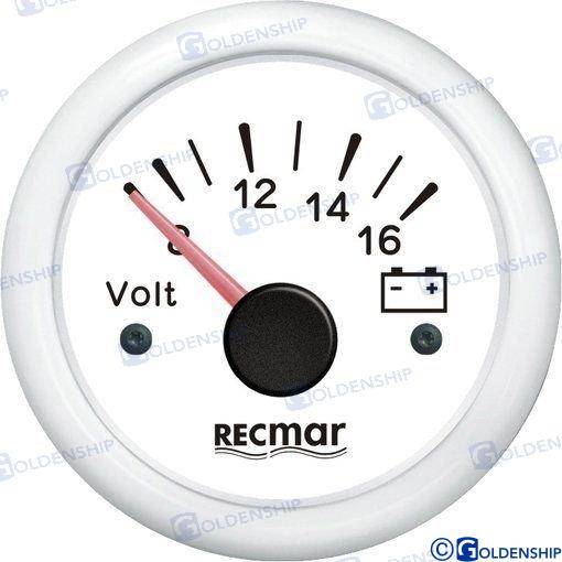 VOLTIMETRO 8-16V BIANCO