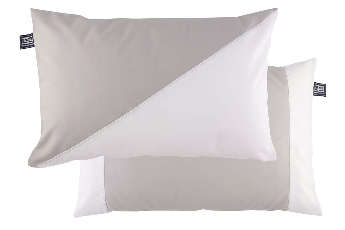 Set Cuscini Grigio Chiaro/bianco Cm40x60