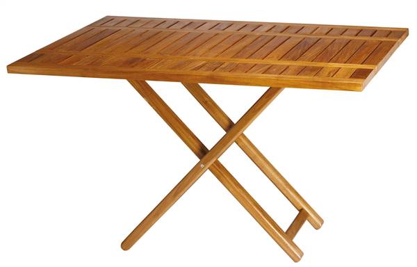 TAVOLO TEAK CM.120X40/80