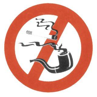 Segnale Adesivo Divieto Fumo