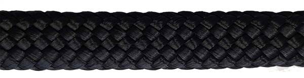 TRECCIA PIATTA 24 FUSI MM.12 NERO