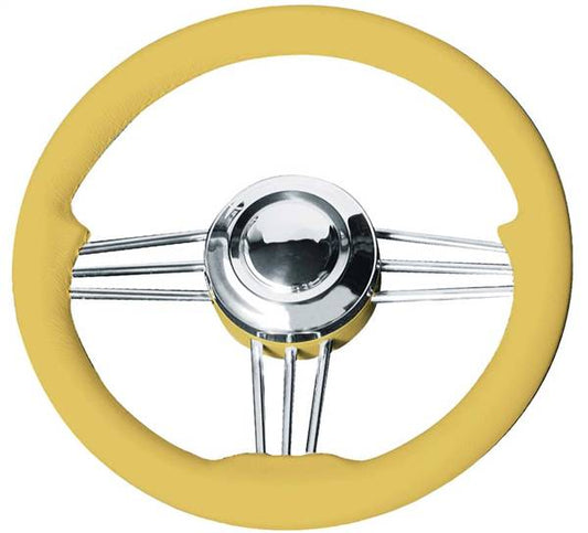 Volante Inox Impugnat. Avorio Cm.35