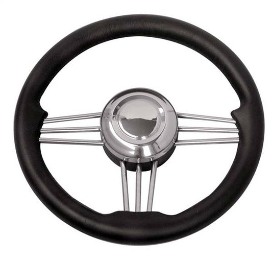Volante Inox Impugnat. Nero Cm.35