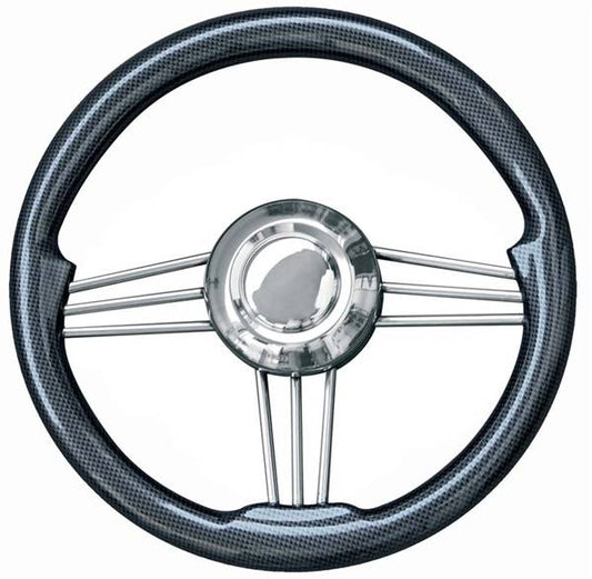 VOLANTE INOX IMPUGNAT.CARBONIO CM.35