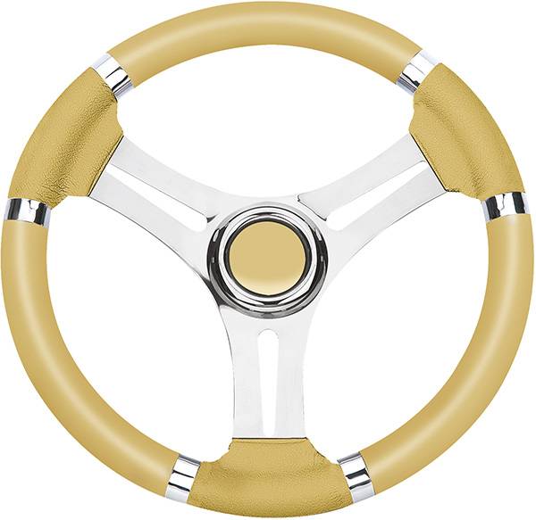 VOLANTE INOX IMP.POL.AVORIO DIAM.35