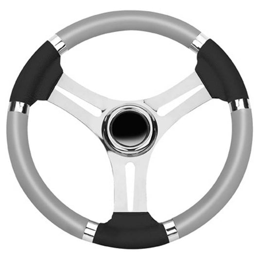 Volante Inox Impugnat.grigio Met.cm.35