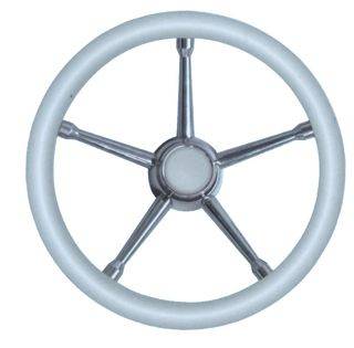 VOLANTE INOX IMP.POL.BIANCO DIAM.35