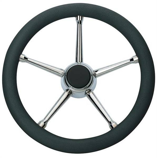 VOLANTE INOX IMP.POL.NERO DIAM.35