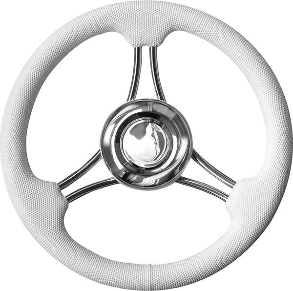 VOLANTE INOX IMP.POL.BIANCO DIAM.35