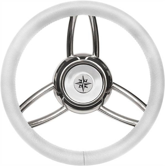 VOLANTE INOX IMP.POL.BIANCO DIAM.35
