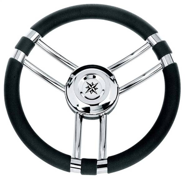 VOLANTE INOX IMPUGNAT.NERO CM.35