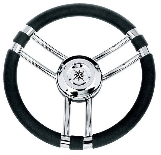 VOLANTE INOX IMPUGNAT.NERO CM.35