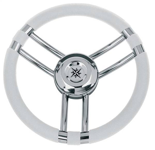 VOLANTE INOX IMPUGNAT.BIANCO CM.35