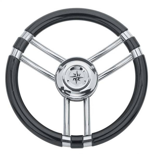 VOLANTE INOX IMPUGNAT.CARBONIO CM.35