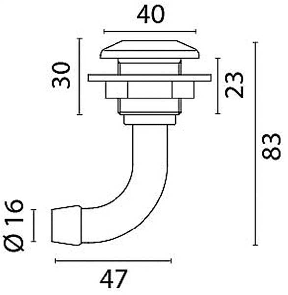 SFIATO CARBURANTE CROMATO MM.16