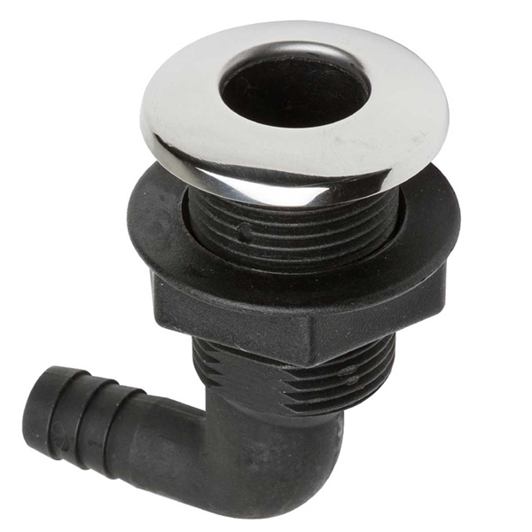 PASSASCAFO 9O° COLLARE INOX D.19