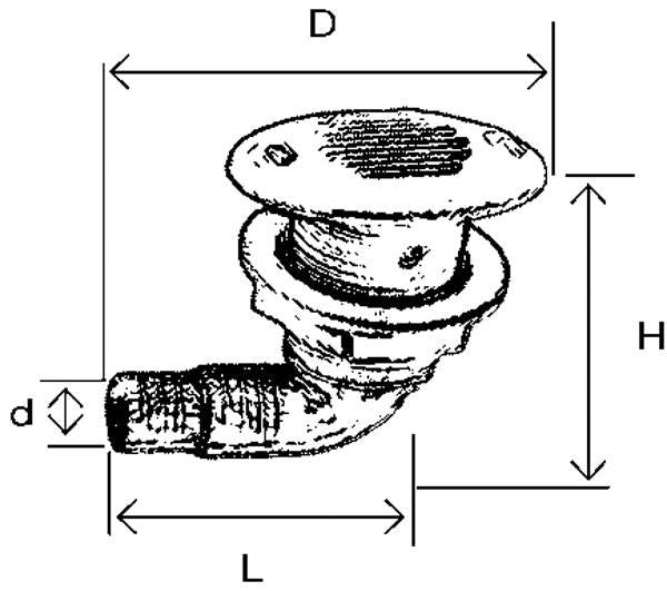 SFIATO OVALE 90° CROMATO