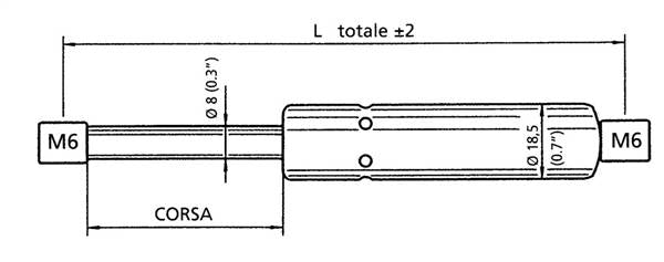 MOLLA A GAS INOX USS100-10