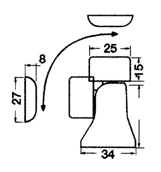 FERMAPORTA MAGNETICO IN OTTONE