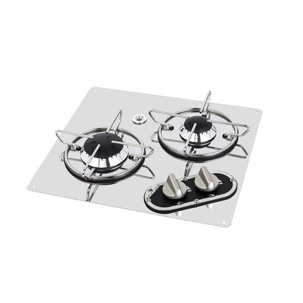 PIANO COTTURA INOX INCASSO 2 FUOCHI