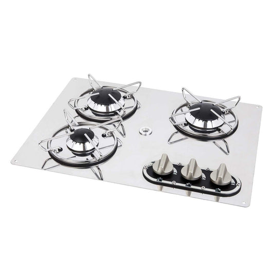 Piano Cottura Inox Incasso 3 Fuochi