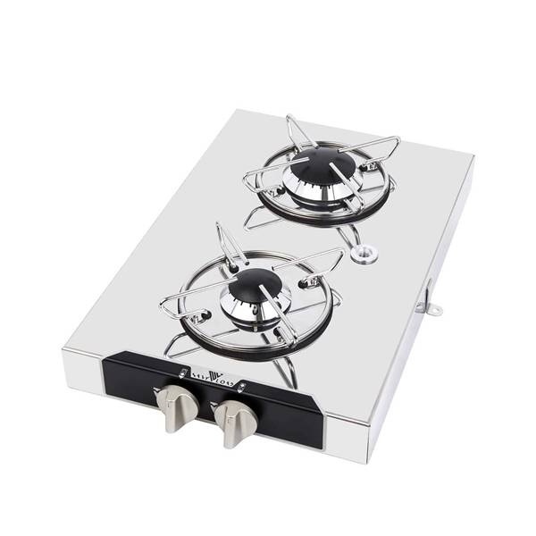 PIANO COTTURA INOX 2 FUOCHI