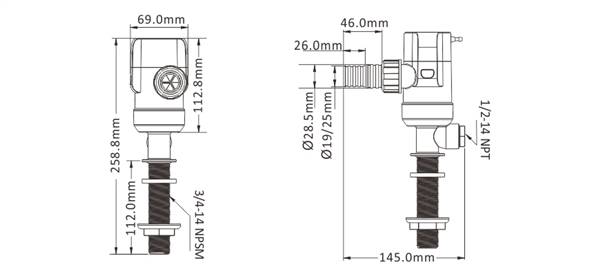 POMPA PESCATO 1100 GPH 12V