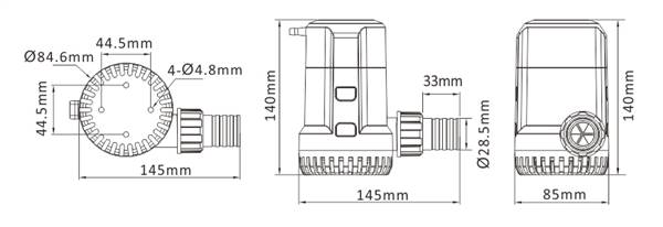POMPA SENTINA SOMMERSA 1500 GPH 24V