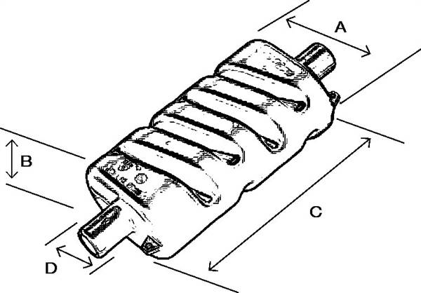 SILENZIATORE DI SCARICO MM.50
