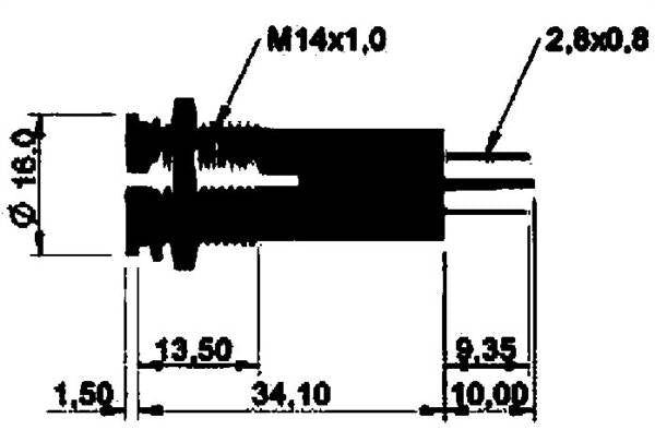 SPIA LED MM.14 GIALLO 12 V